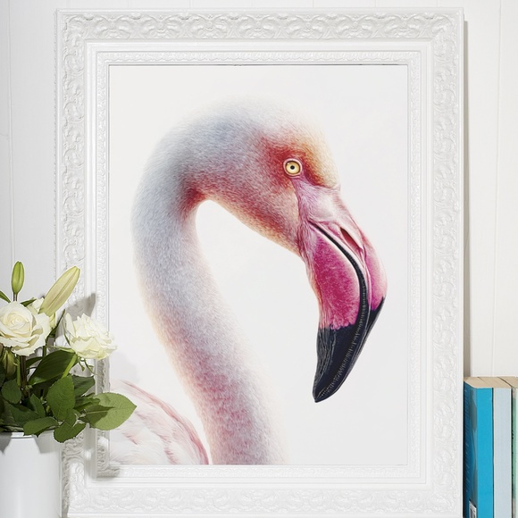 Watercolor Flamingo Wall Art Print, Unframed - Vibrant Tropical Elegance - Picture 7 of 7